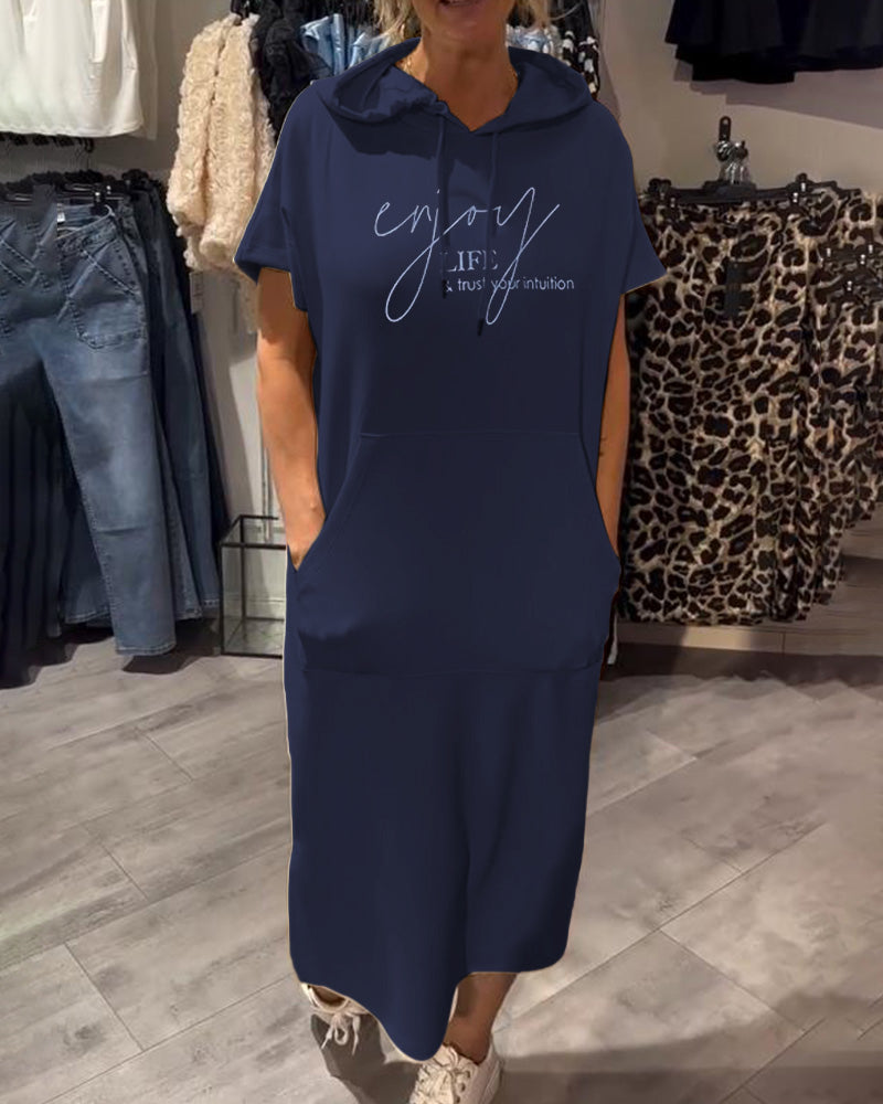 Ebba™ | Relaxed dress with hood and feminine fit
