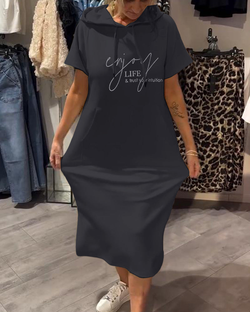 Ebba™ | Relaxed dress with hood and feminine fit