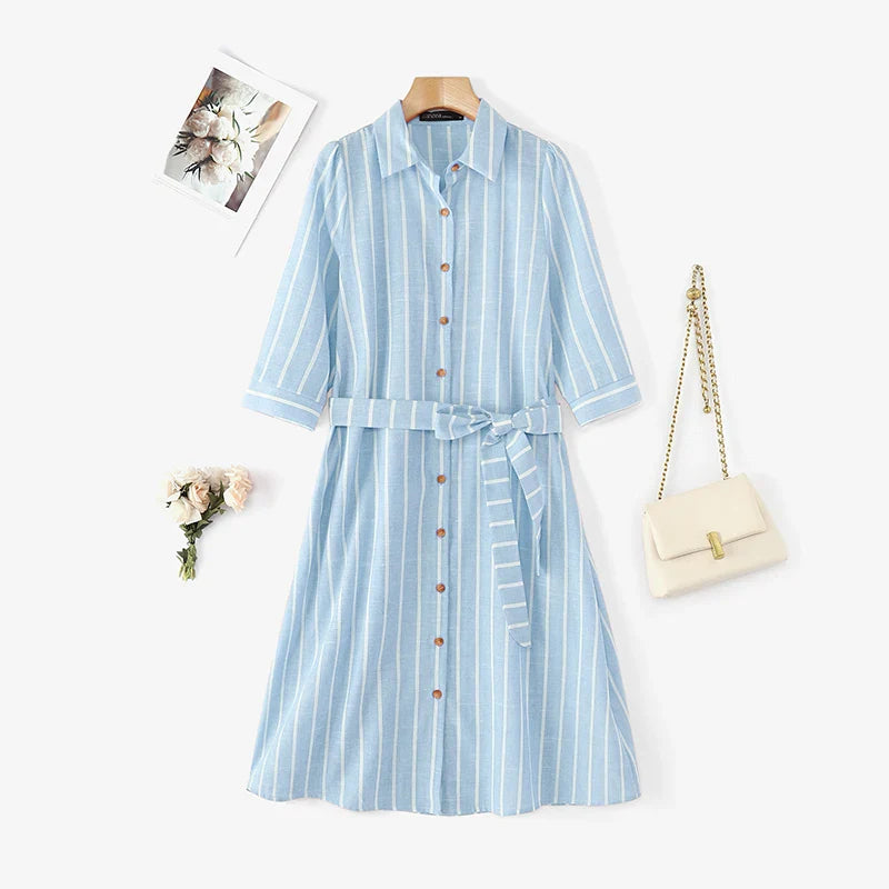 Demy | Elegant Striped Dress