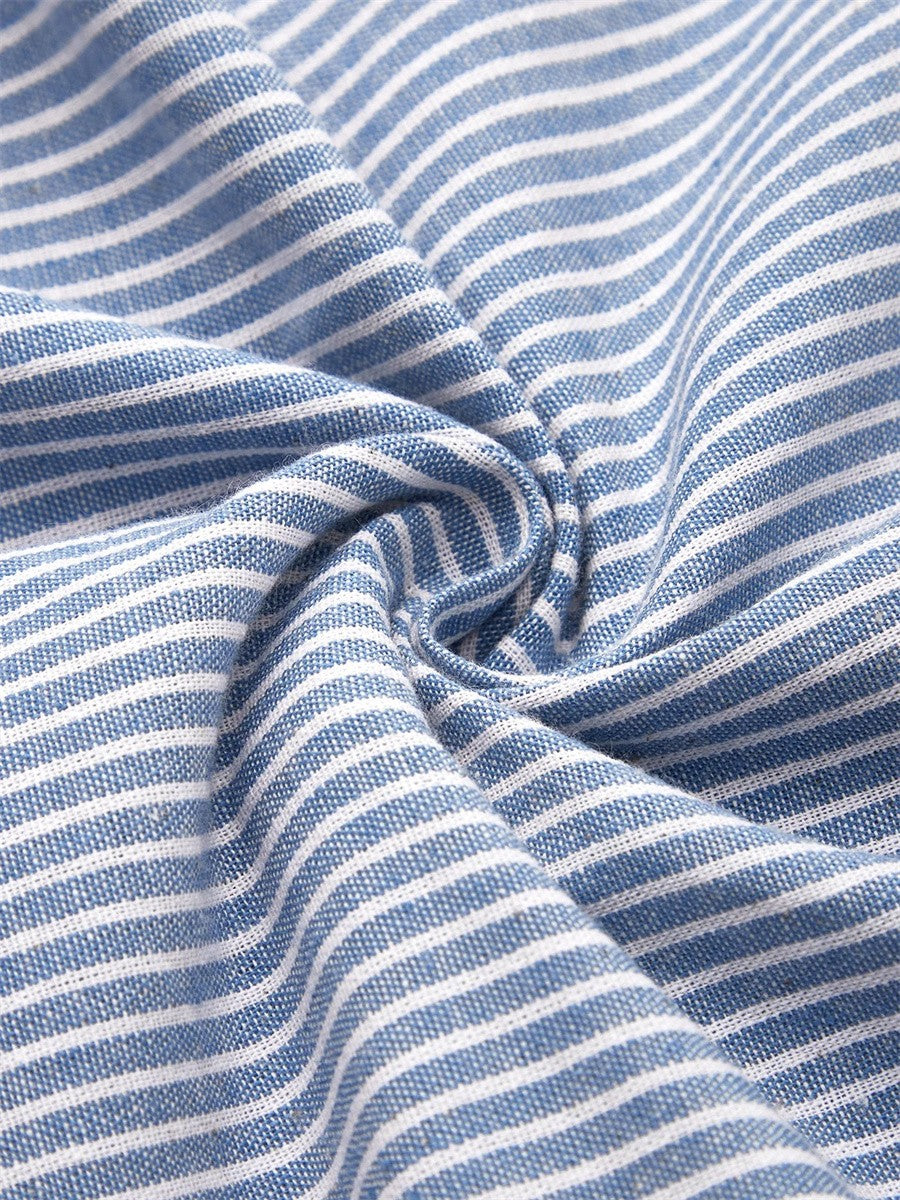 Annika | Elegant Striped Midi Dress with a Nautical Feel