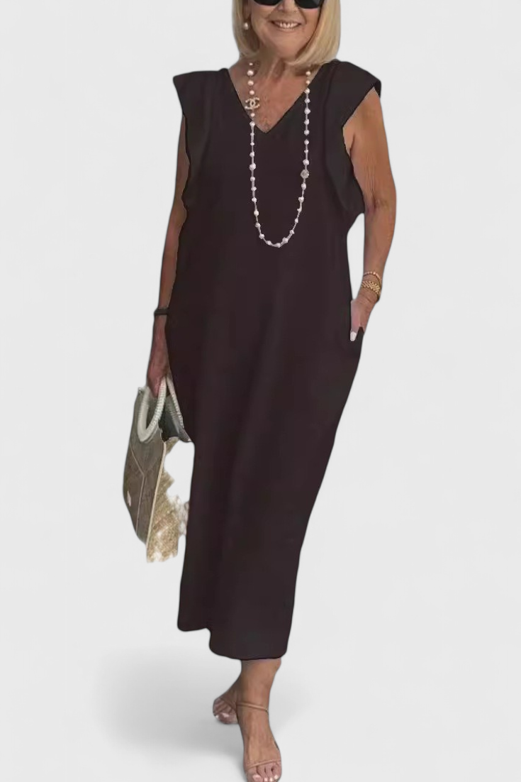 Yurena | Sleeveless Linen Maxi Dress